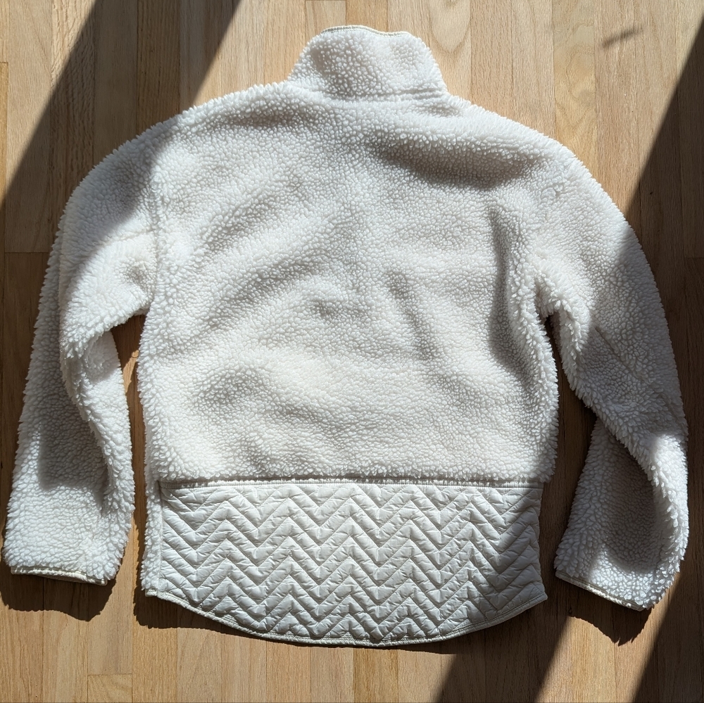 Athleta Sherpa Half Snap Sweatshirt Jacket (Size XS) - Picture 5 of 6